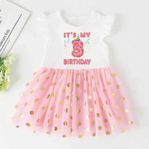 Birthday Girl Short Sleeve Party Dress