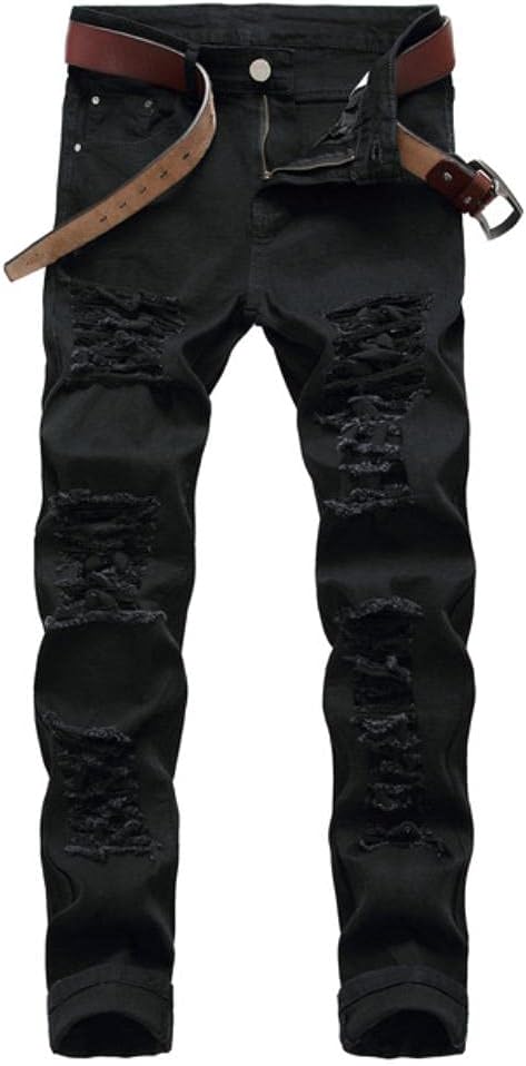 Black Python Jeans - Men's Hip Hop Slim Fit Denim