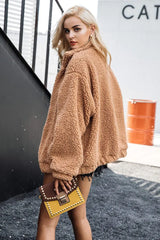 Oversized Faux Fur Jacket - Women's Teddy Sherpa Coat