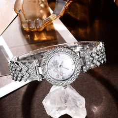 Women's Luxury Watch Set - Elegant Diamond Quartz & Jewelry Combo