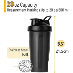 Leak Proof Portable Protein Shaker - 400ml Fitness Bottle