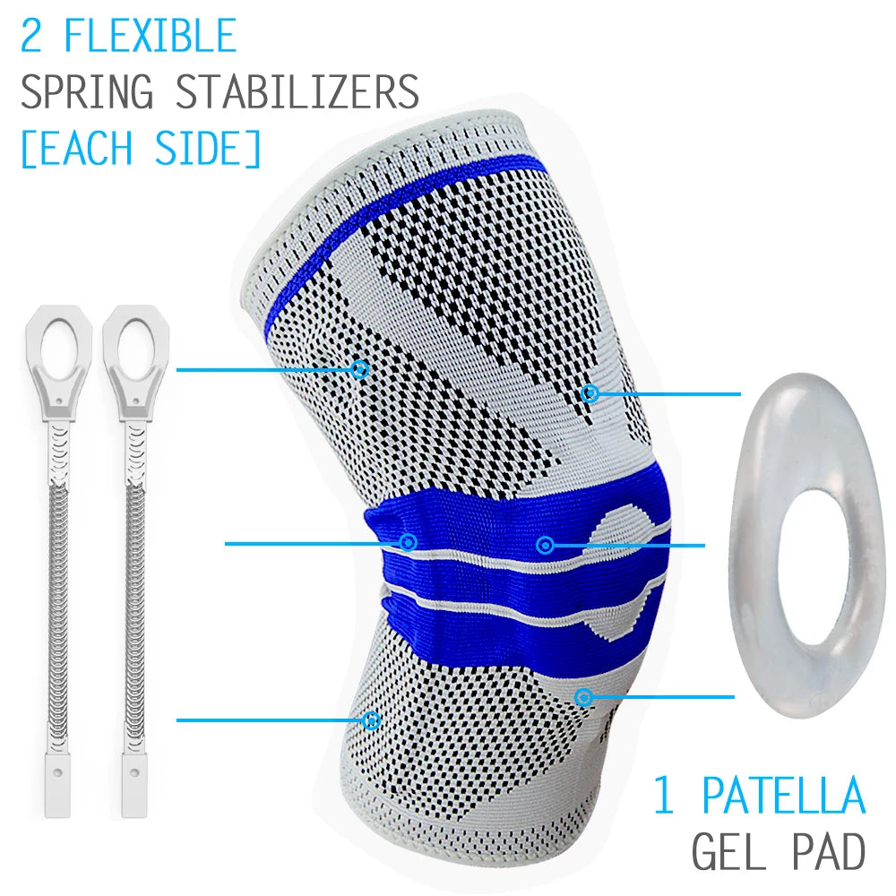 Ergonomic Knee Pads with Silicone Gel - High Support