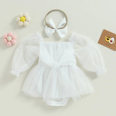 Baby Girl Fairy Princess Party Romper Dress