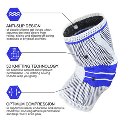 Ergonomic Knee Pads with Silicone Gel - High Support