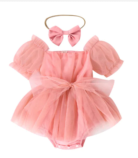 Baby Girl Fairy Princess Party Romper Dress