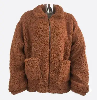 Oversized Faux Fur Jacket - Women's Teddy Sherpa Coat