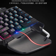 One-Hand Chicken Game Keyboard - RGB Mechanical Keypad