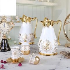 Turkish Gold Plated Ceramic Thermos - Luxury Drinkware