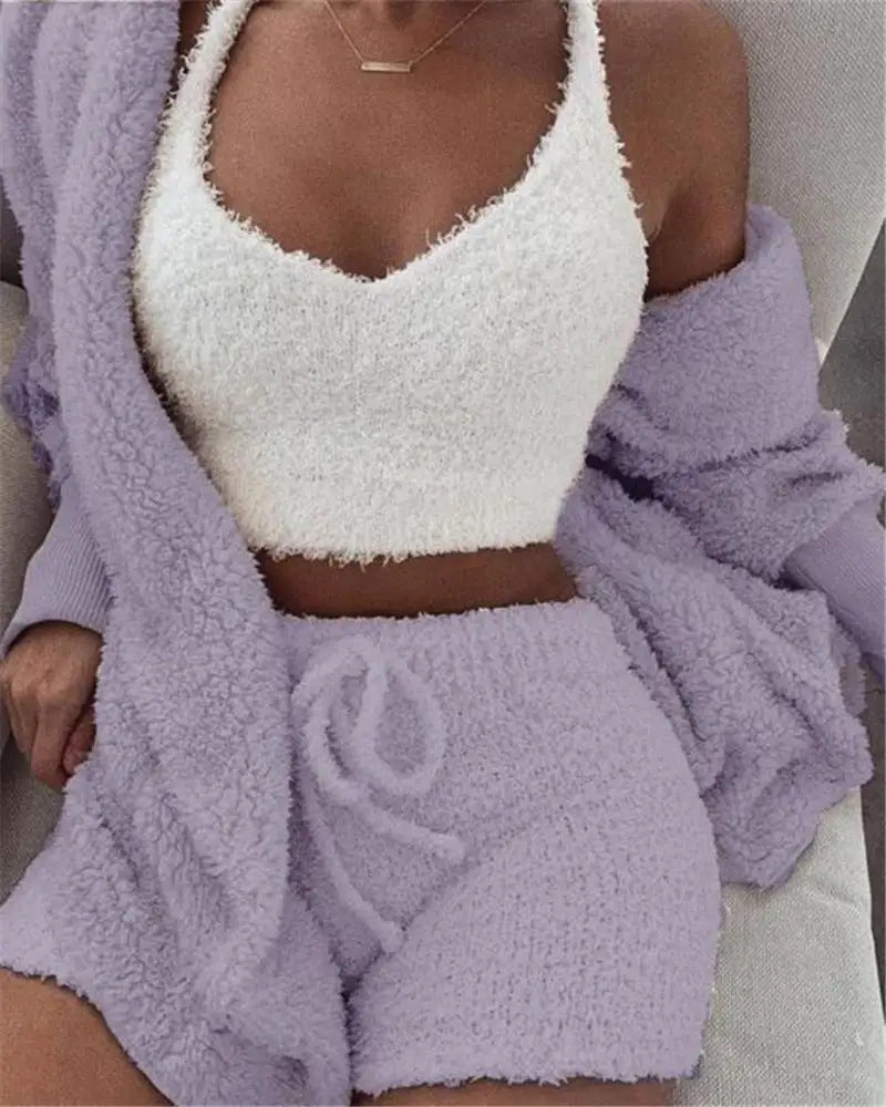 Luxury Cozy Lounge Ensemble - Velvet Set