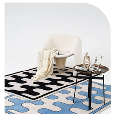 Checkerboard Fluffy Rug - Luxury & Comfort for Your Living Room