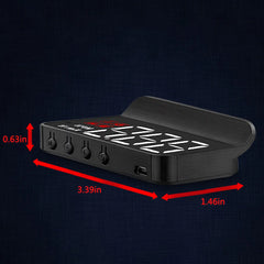 up Display, Car Universal GPS HUD, Speedometer, Black, for All Vehicles