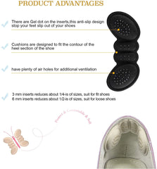 Heel Cushion Pads - Anti-Slip Shoe Inserts for Comfort