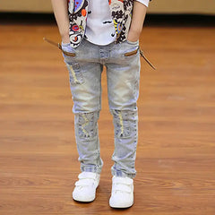 Teen Boys' Zipper Detail Denim Pants - Trendy & Stylish