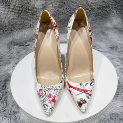 Veowalk Flowers Stiletto Pumps - Elegant Party & Bridal Heels