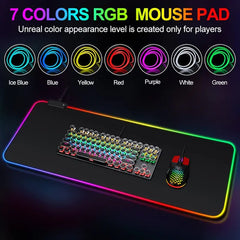 Gamer LED Mouse Pad - Waterproof & RGB Backlit