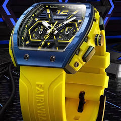 Multi-Hand Chronograph Rubber Strap Watch