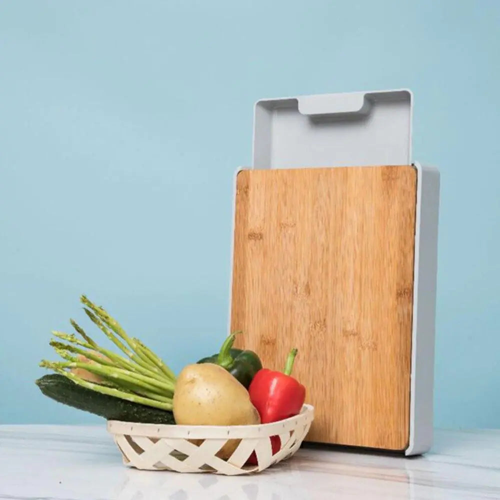 Cutting Board with Containers - Bamboo & Wood Boards