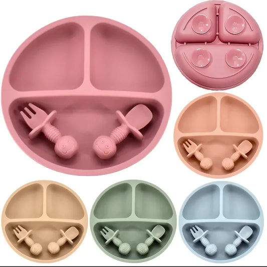 Baby Silicone Plate Set - Suction Plates for Toddlers