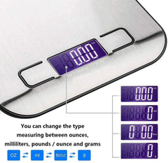 Digital Kitchen Scale - Stainless Steel - Precise Weighing