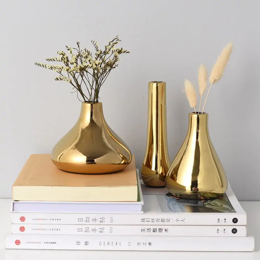 Luxury Gold Plated Vase - Premium Home Decor