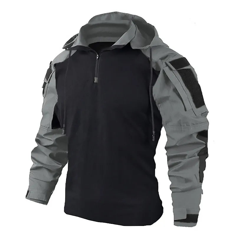 Combat Tactical Shirt - Camo & Hooded