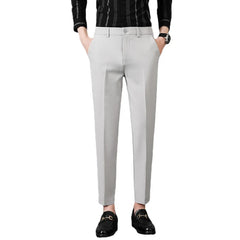 Men's Casual Pants Korean Style - Slim Fit Ankle-Length