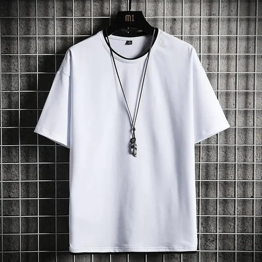 Oversize Breathable Summer Men's T-Shirt - Fashion Solid Color