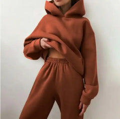 Winter Hoodie Sweat Sets - Women's Comfortable Tracksuit