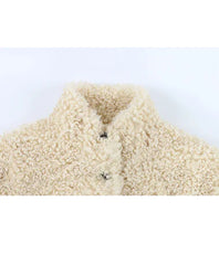 Soft Fluffy Fur Coat - Elegant Thermal Long Sleeve Winter Wear