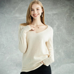 Women's Knitted Pullover Sweaters - Fashionable Mock Neck Tops