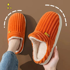 Warm Fur Slippers - Cozy Unisex Memory Foam Footwear