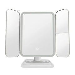 Smart Tri LED Makeup Mirror - Illuminated Tri-Fold Vanity Mirror