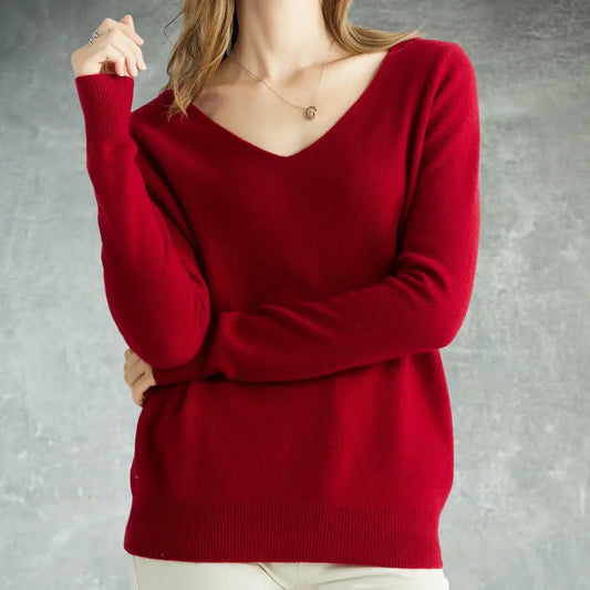 Women's Knitted Pullover Sweaters - Fashionable Mock Neck Tops